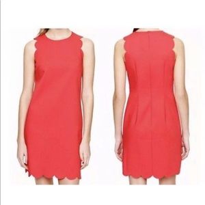 Poppy scalloped trim dress